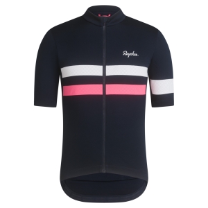 Rapha Brevet Jersey Férfi Sötétkék Rózsaszín Fehér | 06857ODHY