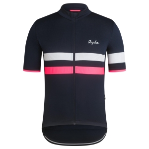 Rapha Brevet Könnyű Cycling Jersey Férfi Sötétkék Rózsaszín | 42608NIAE