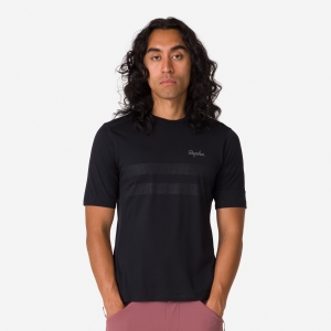 Rapha Explore Technical Póló Férfi Fekete Sötétszürke | 87230XMNR