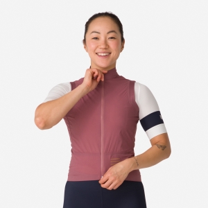 Rapha Pro Team Könnyű Cycling Gilet Mellény Női Rózsaszín Barna Piros Barna | 19670EPUZ