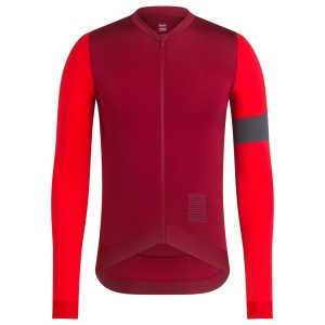 Rapha Pro Team Long Sleeve Torna Cycling Jersey Férfi Sötétpiros Piros | 86195UZWL