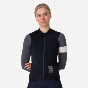 Rapha Pro Team Long Sleeve Torna Jersey Női Fekete Sötétszürke | 49210DHLT
