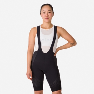Rapha Pro Team Powerweave Bib Rövidnadrág Női Fekete | 34182EIFD